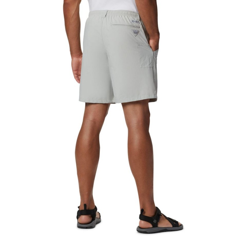 Grey Columbia PFG Backcast III Water Men's Shorts | 13756HXNL