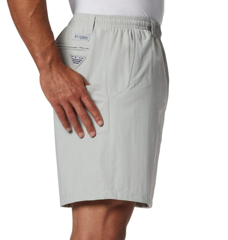 Grey Columbia PFG Backcast III Water Men's Shorts | 13756HXNL