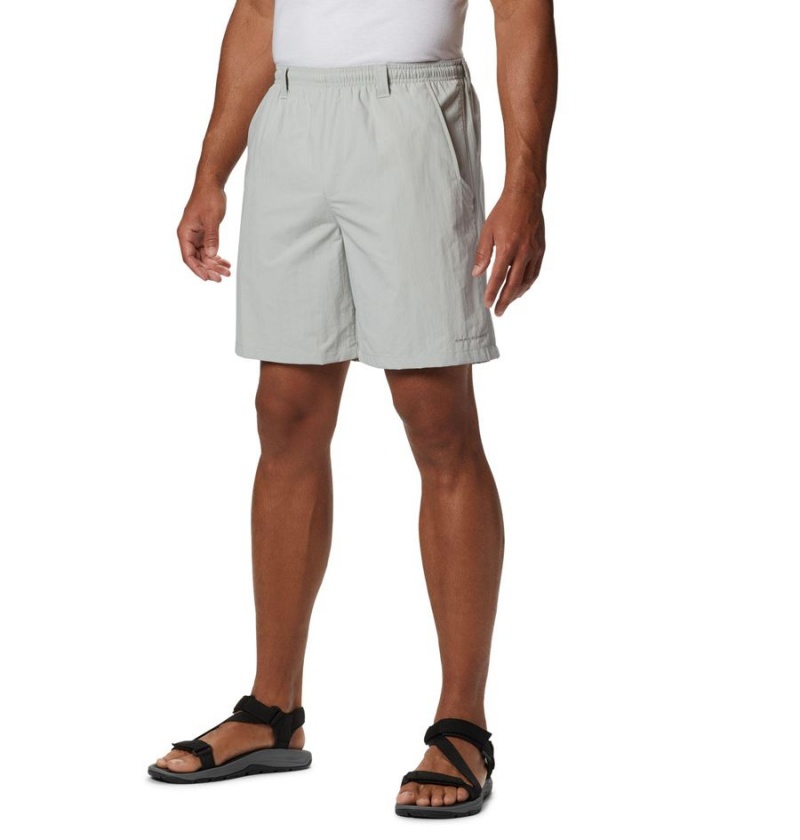 Grey Columbia PFG Backcast III Water Men\'s Shorts | 13756HXNL