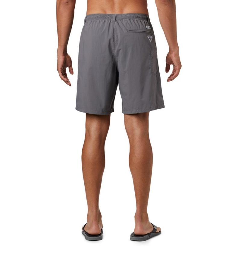 Grey Columbia PFG Backcast III Water Men's Shorts | 19403PVNW