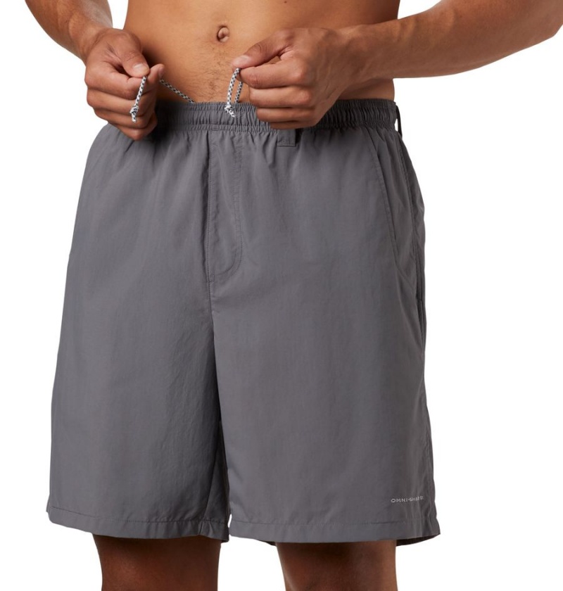 Grey Columbia PFG Backcast III Water Men's Shorts | 19403PVNW