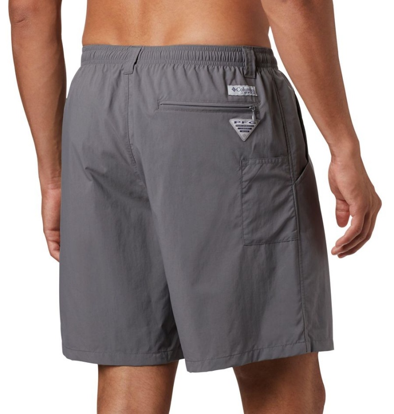 Grey Columbia PFG Backcast III Water Men's Shorts | 19403PVNW