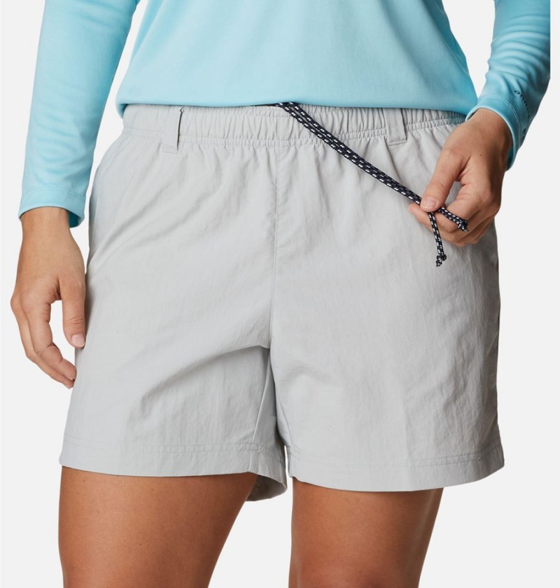 Grey Columbia PFG Backcast Water Women's Shorts | 20637YQHN