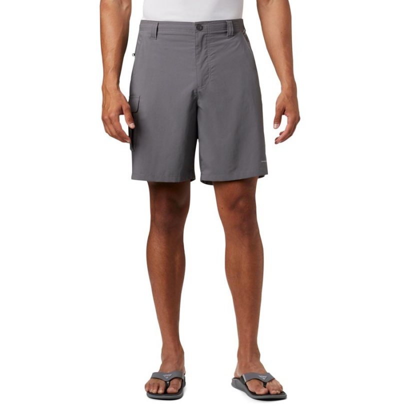 Grey Columbia PFG Bahama Men\'s Shorts | 50926WVBG