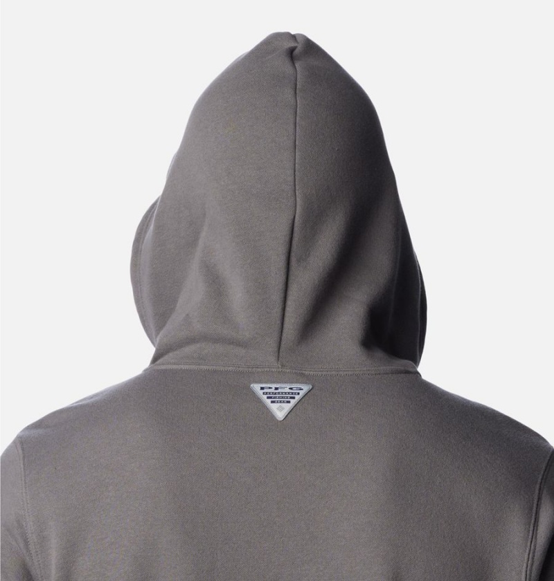 Grey Columbia PFG Elements Men's Hoodie | 71095QCTE