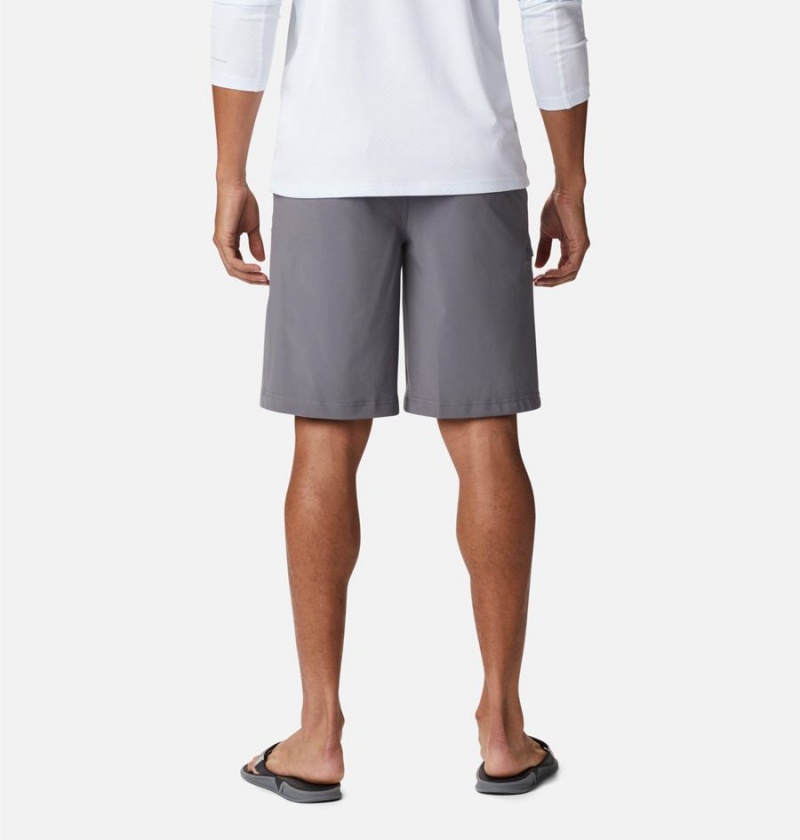 Grey Columbia PFG Grander Marlin II Offshore Men's Shorts | 37190GIYW