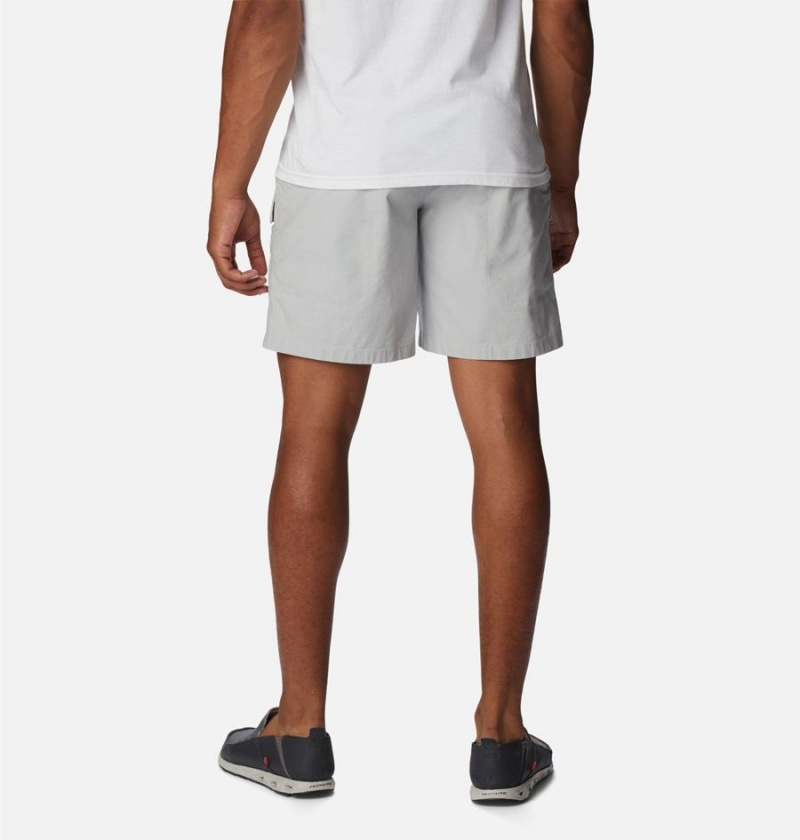 Grey Columbia PFG Half Moon III Men's Shorts | 58760NORS