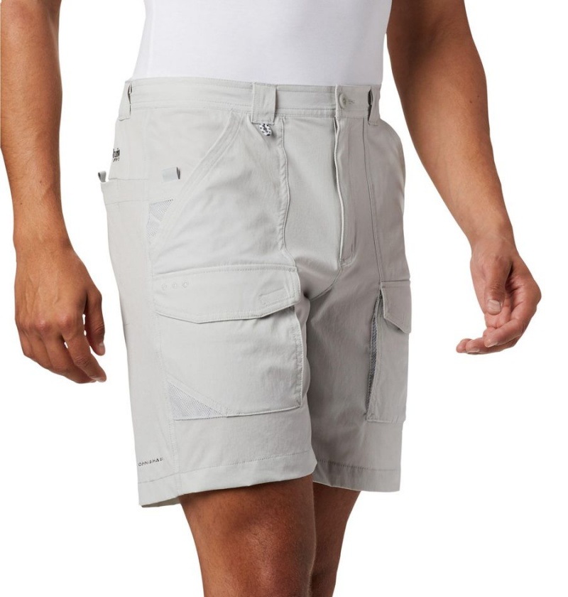 Grey Columbia PFG Permit III Men's Shorts | 28064KGCF