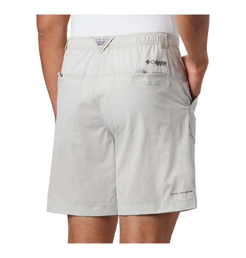 Grey Columbia PFG Permit III Men's Shorts | 28064KGCF