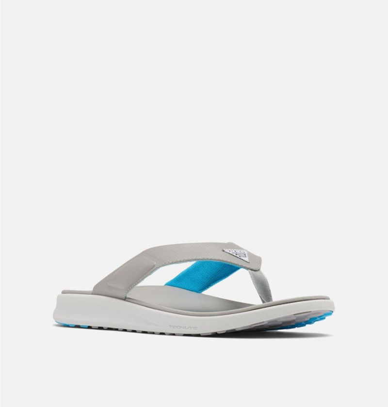 Grey Columbia PFG Rostra Beachcomber Flip Flop Men's Sandals | 79261AWVJ