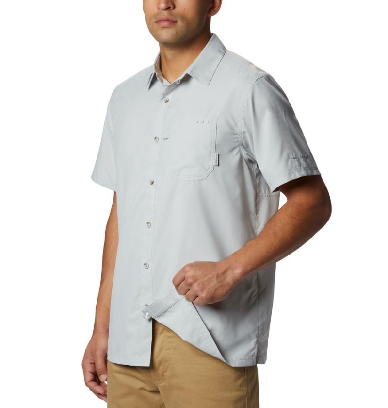 Grey Columbia PFG Slack Tide Camp Men's Shirt | 50273FZSA