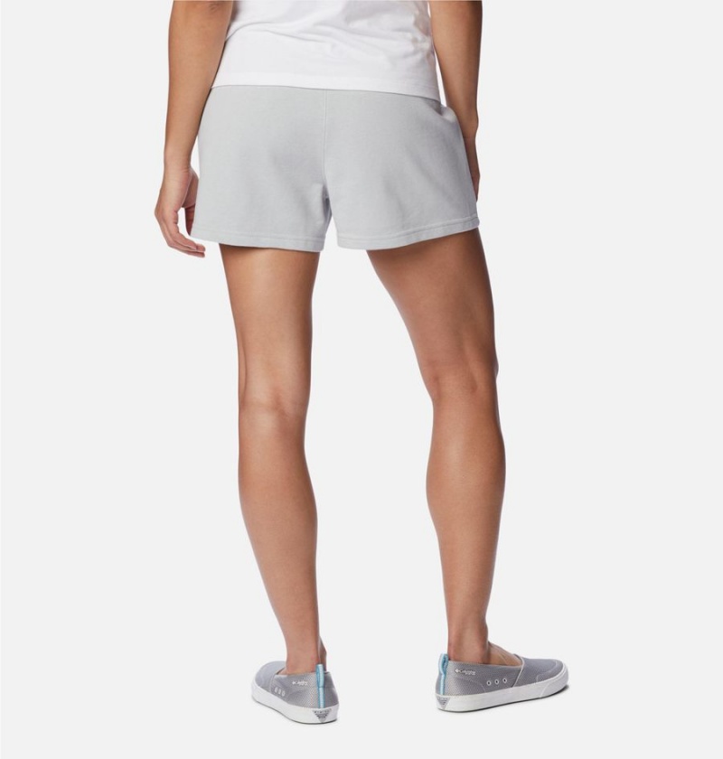 Grey Columbia PFG Slack Water French Terry Women's Shorts | 57108UDQG