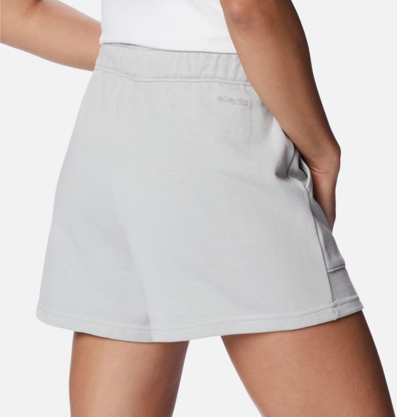 Grey Columbia PFG Slack Water French Terry Women's Shorts | 57108UDQG