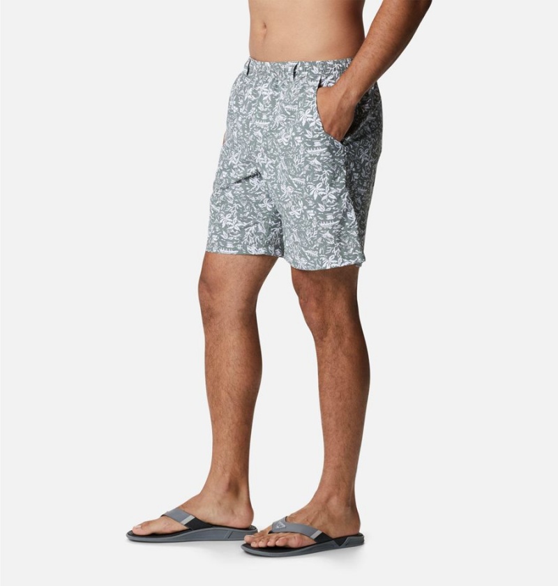 Grey Columbia PFG Super Backcast Water Men's Shorts | 18673NQDT