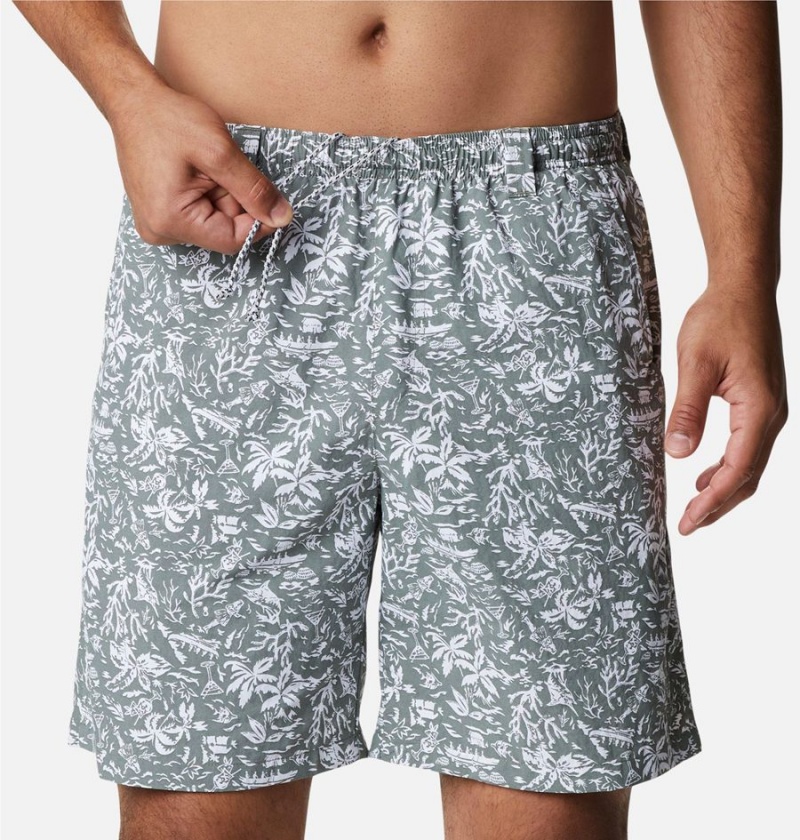 Grey Columbia PFG Super Backcast Water Men's Shorts | 18673NQDT