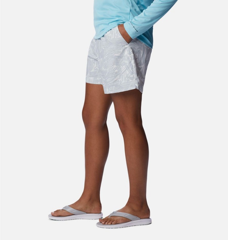 Grey Columbia PFG Super Backcast Water Women's Shorts | 59760EIAH