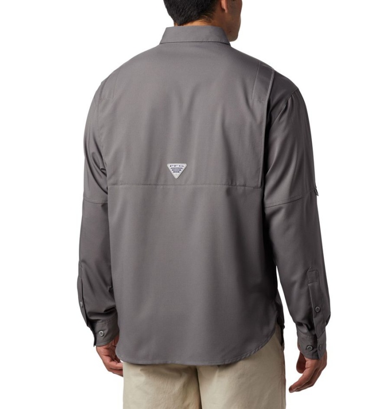 Grey Columbia PFG Tamiami II Long Sleeve Men's Shirt | 34176LQOX