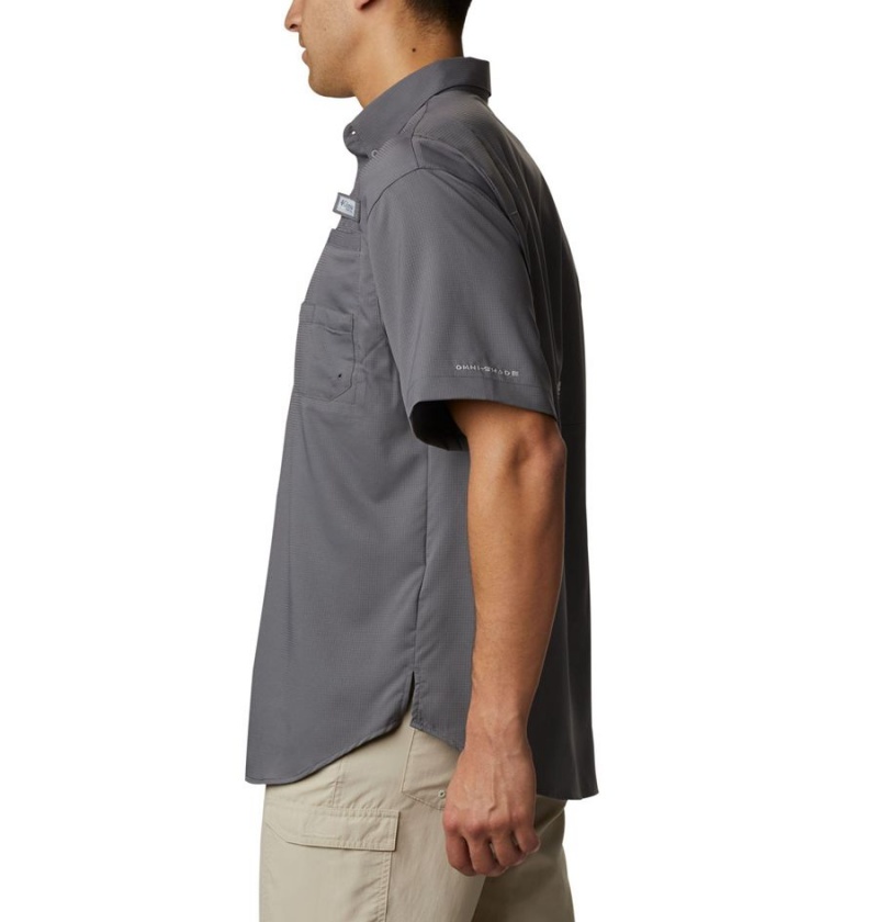 Grey Columbia PFG Tamiami II Short Sleeve Men's Shirt | 39746FYOQ