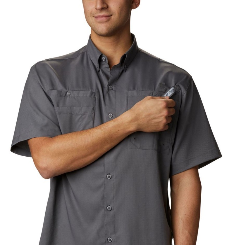 Grey Columbia PFG Tamiami II Short Sleeve Men's Shirt | 39746FYOQ