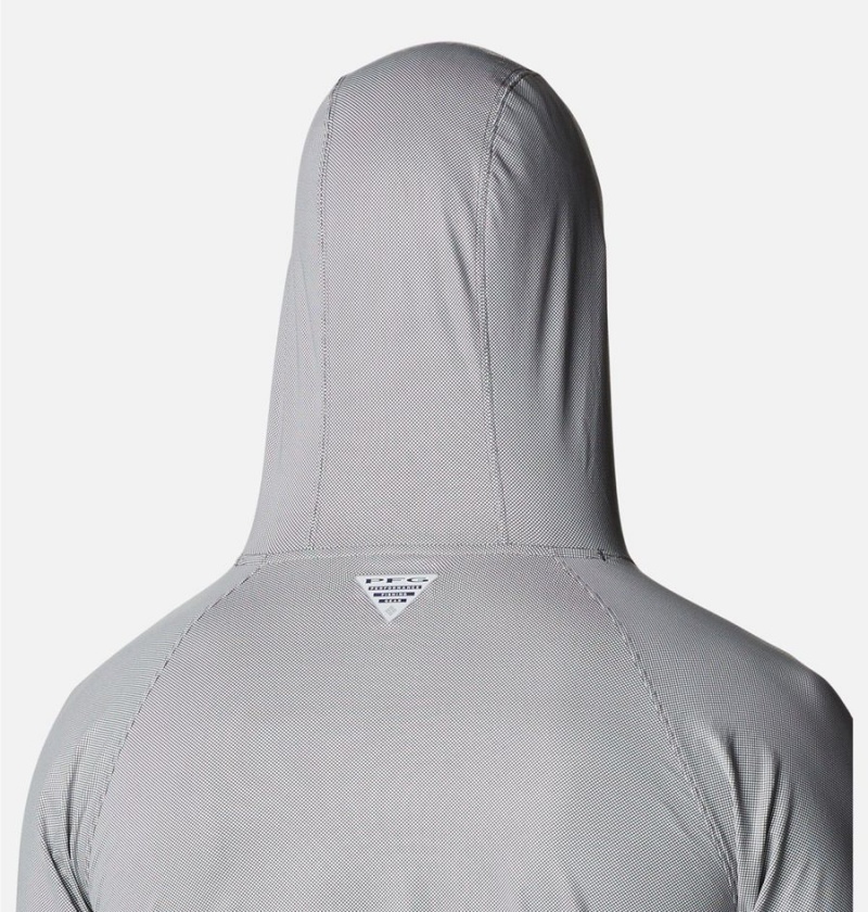 Grey Columbia PFG Terminal Deflector Ice Men's Hoodie | 54623ZVIJ