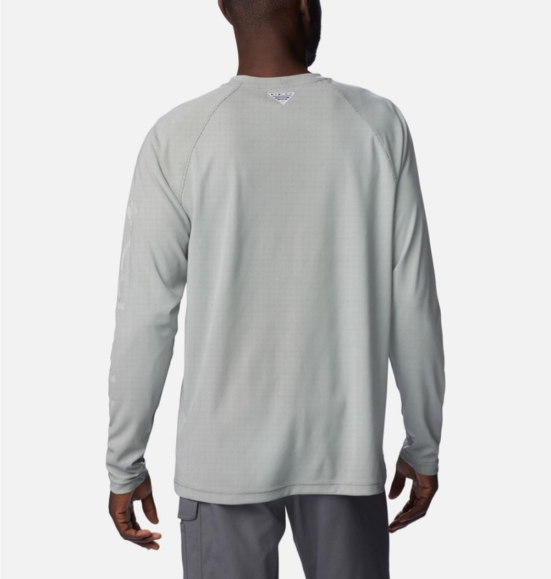 Grey Columbia PFG Terminal Deflector Long Sleeve Men's T-Shirt | 64270MXTV