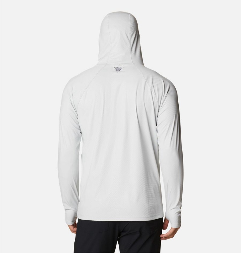 Grey Columbia PFG Terminal Deflector Zero Men's Hoodie | 24915DTJV