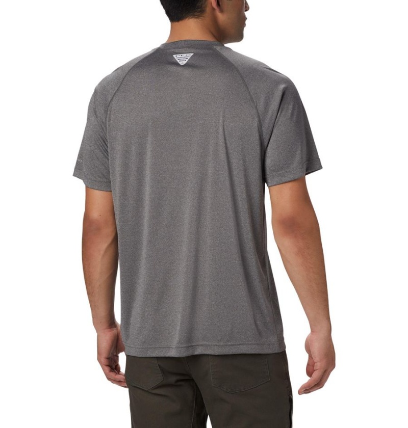 Grey Columbia PFG Terminal Tackle Heather Short Sleeve Men's T-Shirt | 38051KXHF