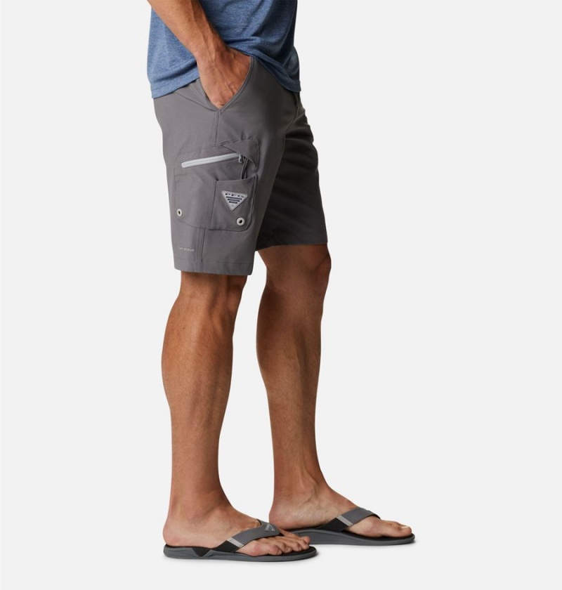 Grey Columbia PFG Terminal Tackle Men's Shorts | 91758WNEB