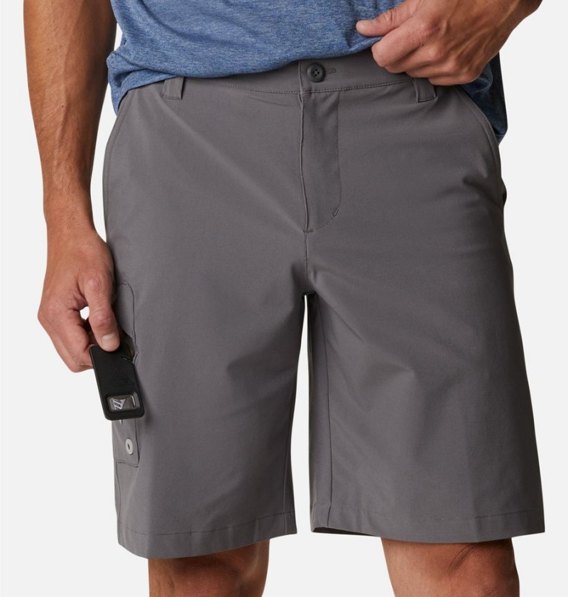 Grey Columbia PFG Terminal Tackle Men's Shorts | 91758WNEB