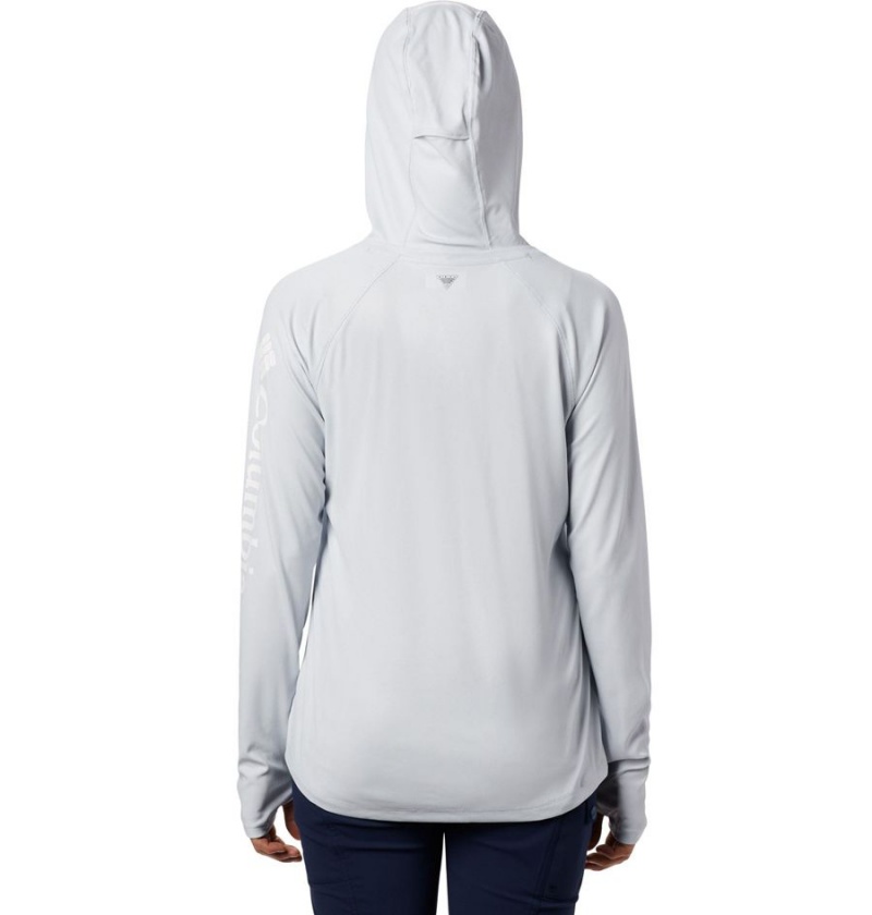 Grey Columbia PFG Tidal Deflector Women's Hoodie | 53106WXKD