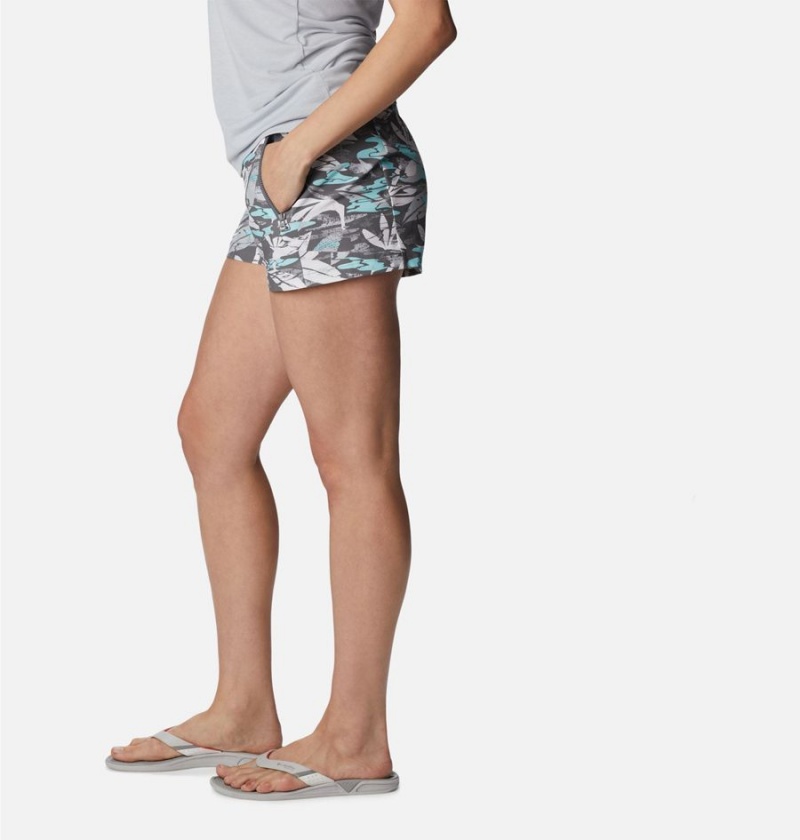 Grey Columbia PFG Tidal II Women's Shorts | 13027WNBO