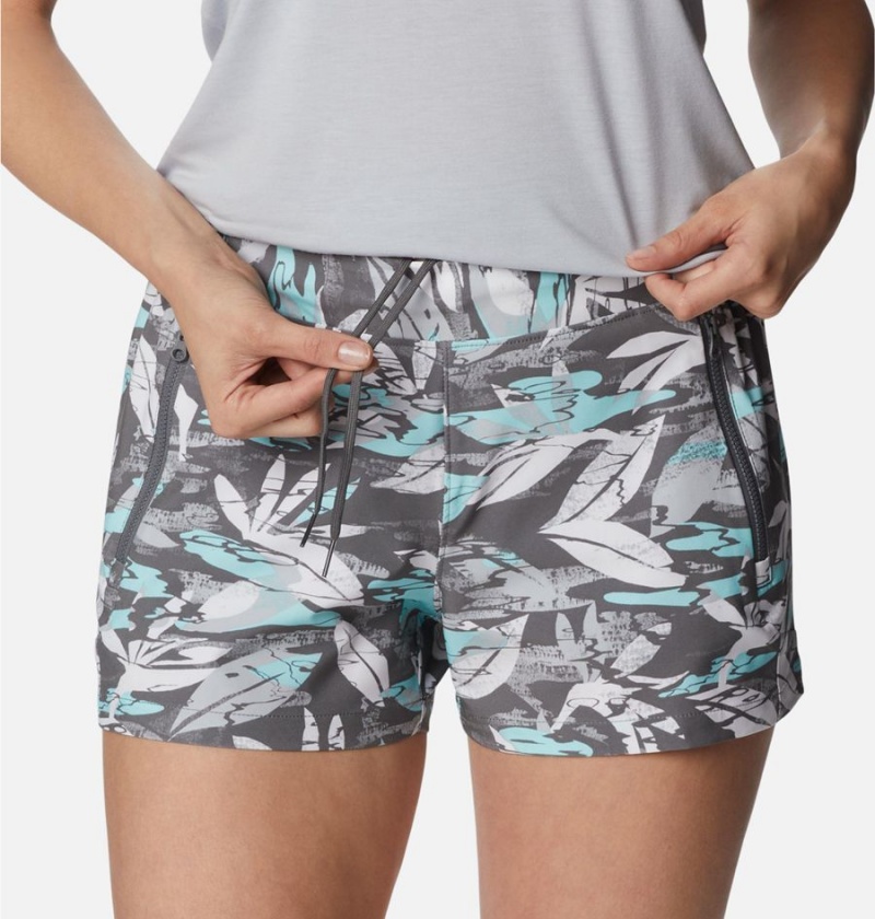 Grey Columbia PFG Tidal II Women's Shorts | 13027WNBO