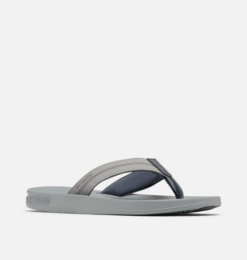 Grey Columbia PFG Tidal Ray Flip Flop Men's Sandals | 08236CIWG