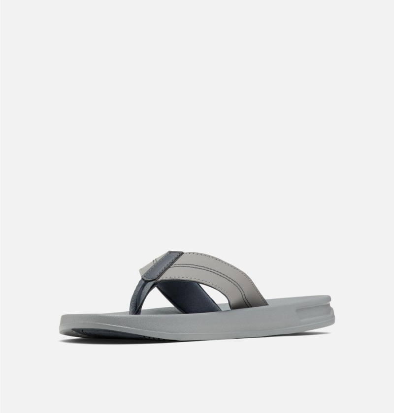 Grey Columbia PFG Tidal Ray Flip Flop Men's Sandals | 08236CIWG