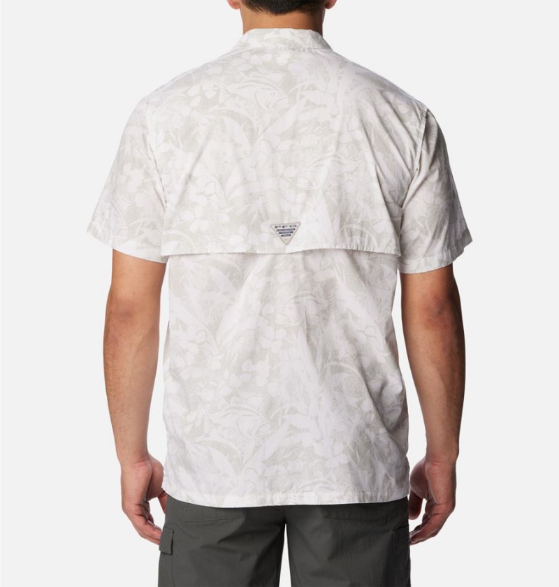 Grey Columbia PFG Trollers Best Short Sleeve Men's Shirt | 16235MUJS