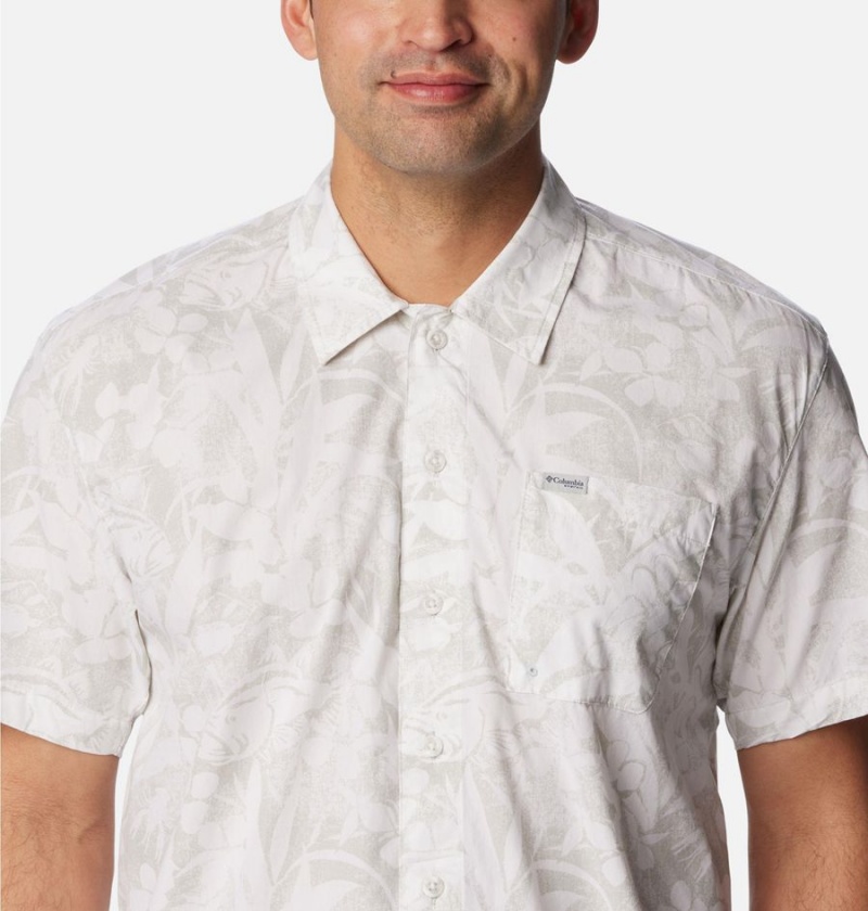 Grey Columbia PFG Trollers Best Short Sleeve Men's Shirt | 16235MUJS