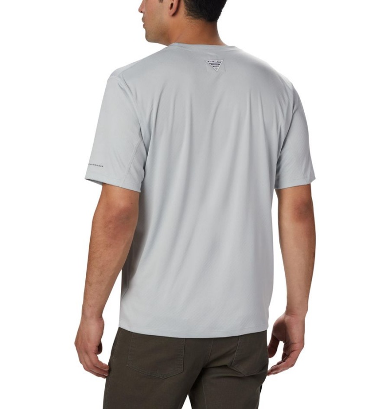 Grey Columbia PFG Zero Rules Short Sleeve Men's T-Shirt | 29374IEDL