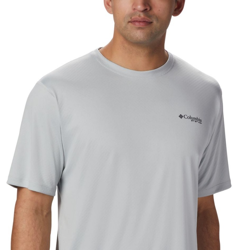 Grey Columbia PFG Zero Rules Short Sleeve Men's T-Shirt | 29374IEDL