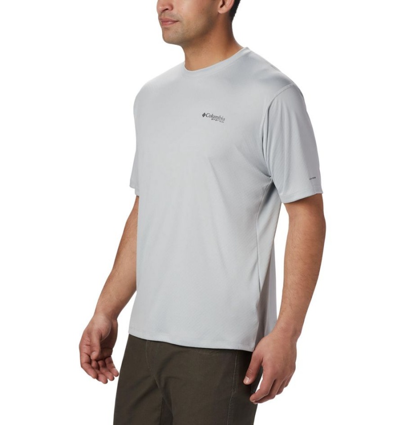 Grey Columbia PFG Zero Rules Short Sleeve Men's T-Shirt | 29374IEDL