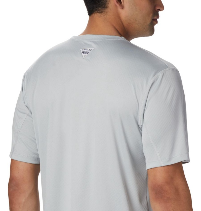 Grey Columbia PFG Zero Rules Short Sleeve Men's T-Shirt | 29374IEDL