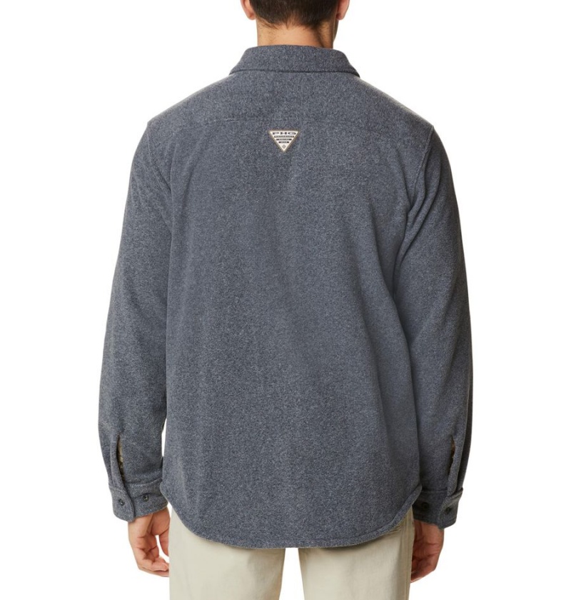 Grey Columbia PHG Bucktail Fleece Over Men's Shirt | 96210BMFZ