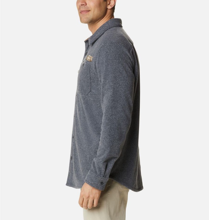 Grey Columbia PHG Bucktail Fleece Over Men's Shirt | 96210BMFZ