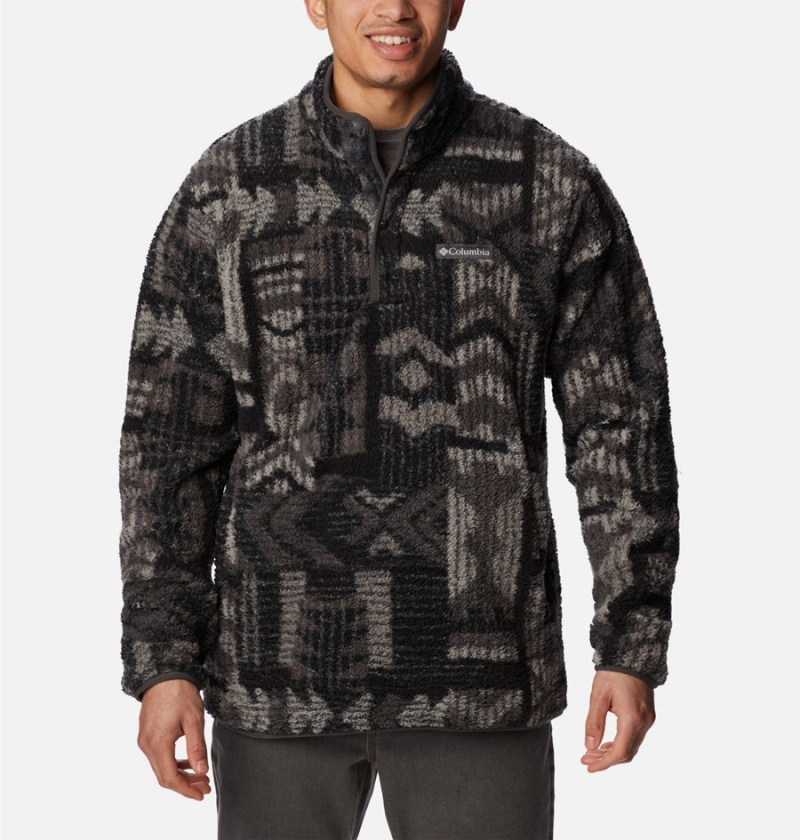 Grey Columbia PHG Rugged Ridge II Sherpa Half Snap Men\'s Pullover | 59820EFKR