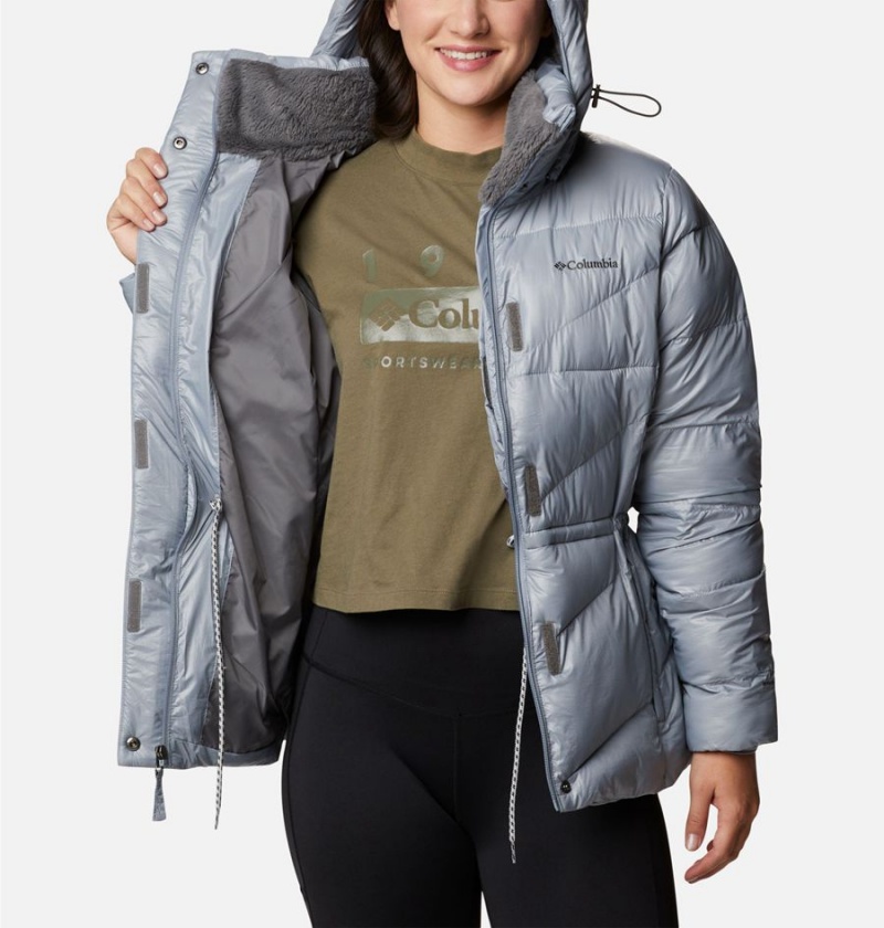 Grey Columbia Peak to Park II Insulated Hooded Women's Puffer Jacket | 39725SIJR