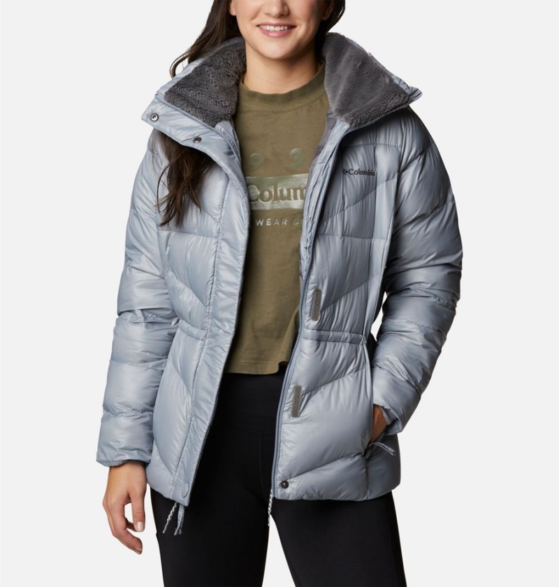 Grey Columbia Peak to Park II Insulated Hooded Women's Puffer Jacket | 39725SIJR