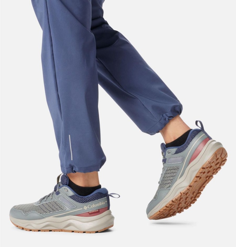 Grey Columbia Plateau Waterproof Women's Sneakers | 61579LBYJ