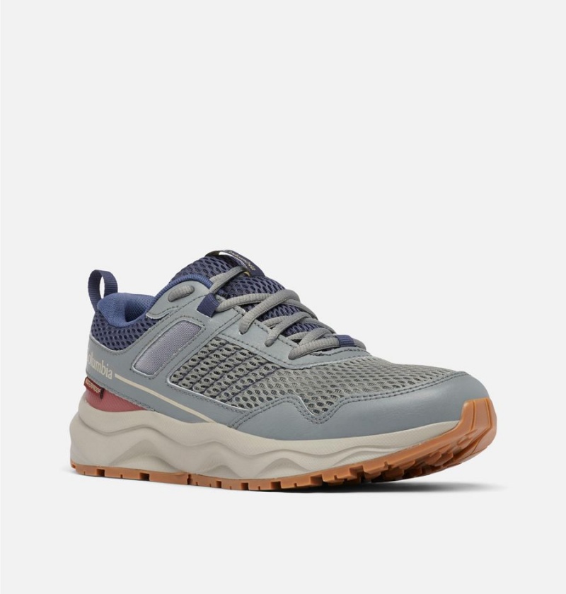 Grey Columbia Plateau Waterproof Women's Sneakers | 61579LBYJ