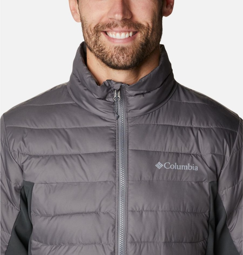 Grey Columbia Powder Lite Hybrid Insulated Men's Puffer Jacket | 31269LWYH