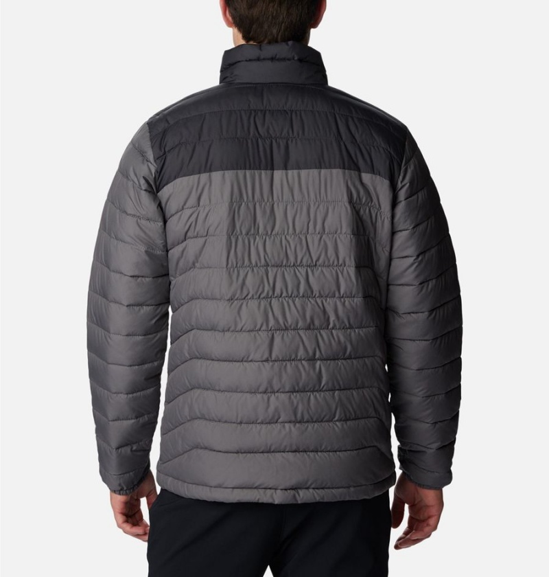 Grey Columbia Powder Lite Insulated Men's Puffer Jacket | 40395QPAB