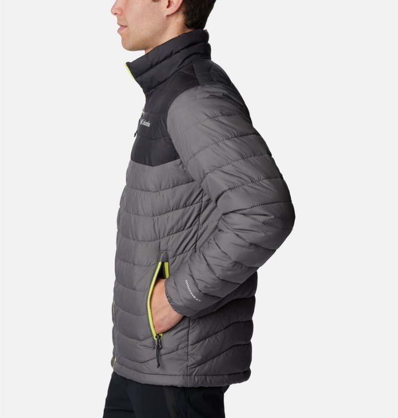 Grey Columbia Powder Lite Insulated Men's Puffer Jacket | 40395QPAB